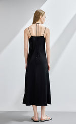Strappy Satin Midi Dress