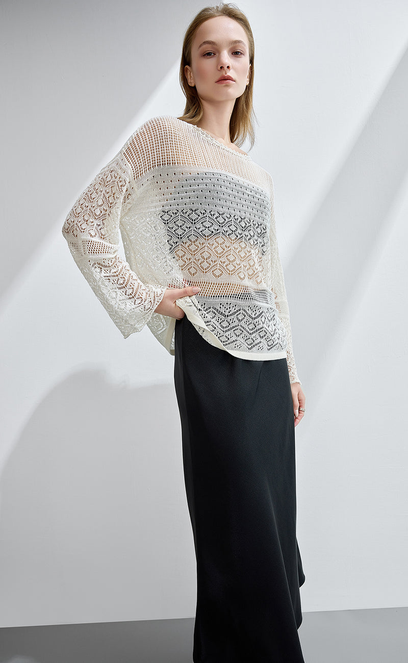 Pointelle Sweater