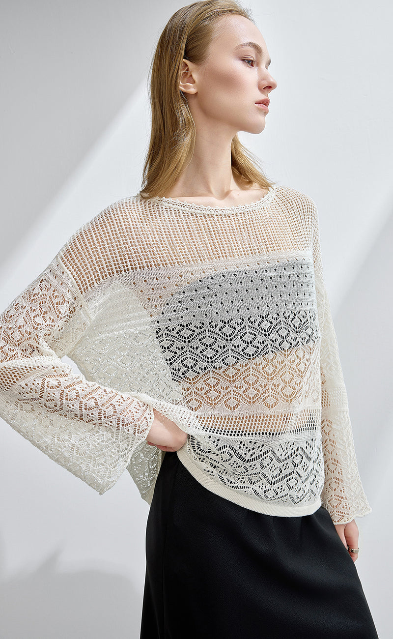Pointelle Sweater