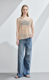 Pointelle Sleeveless Knit Top