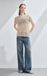 Pointelle Sleeveless Knit Top