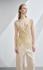 Side Button Sleeveless Knit Vest