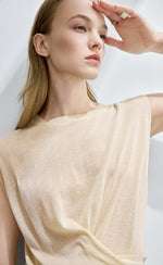 Side Button Sleeveless Knit Vest