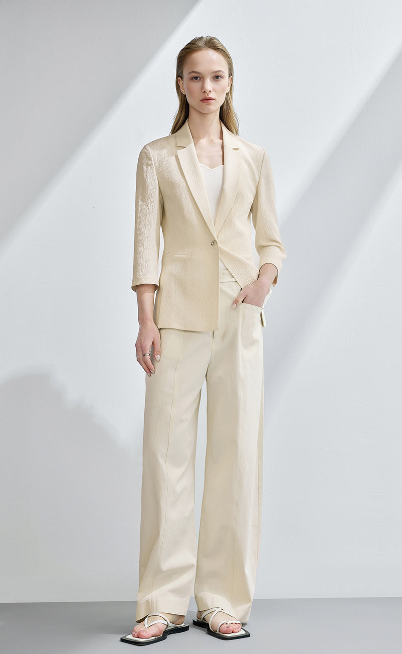 Texture Silk Blazer