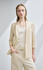 Texture Silk Blazer