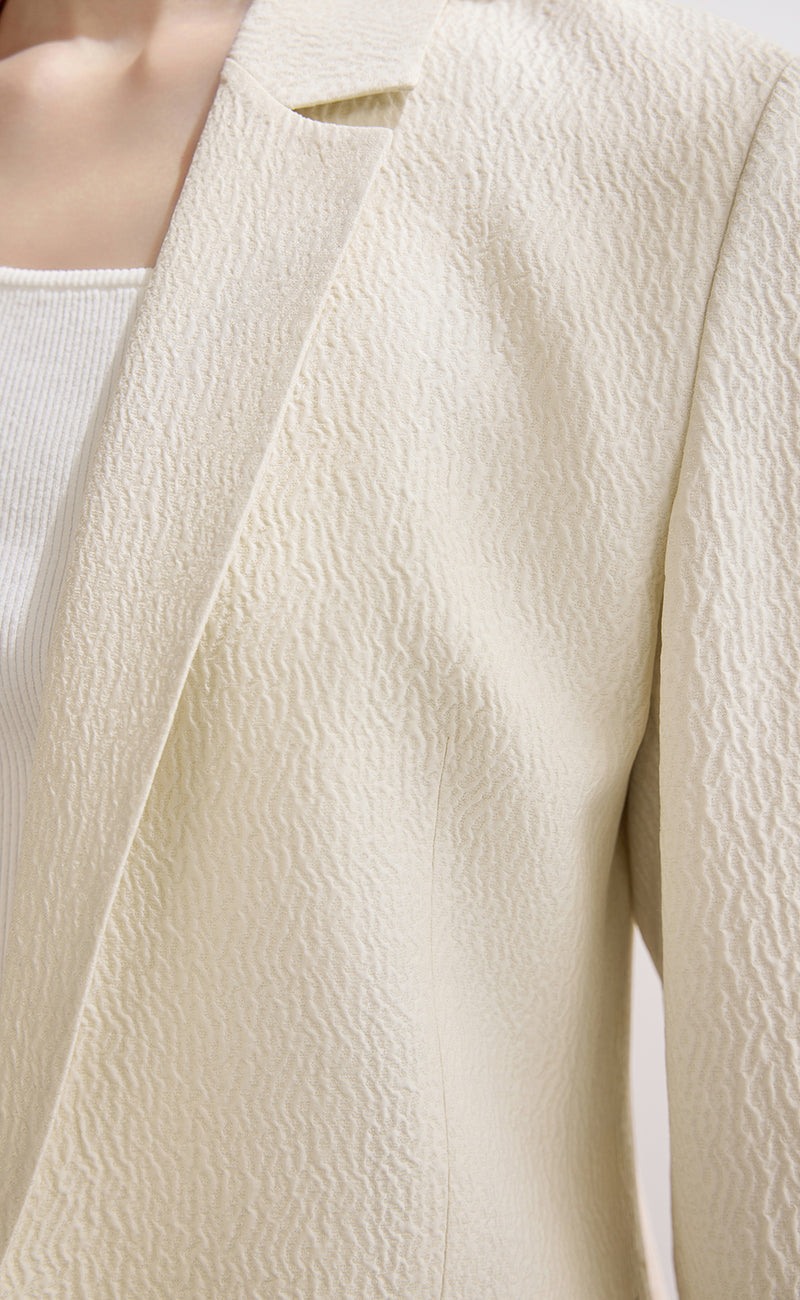 Texture Silk Blazer