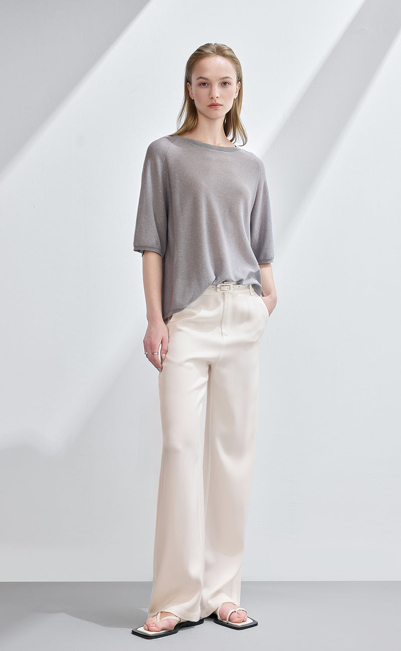 Belted Wide Leg Pants