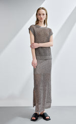 Mesh Stitches Knit Skirt