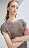 Mesh Stitches Sleeveless Sweater