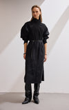 Mock Neck Belted Dress