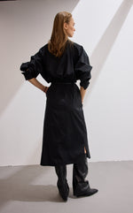 Mock Neck Belted Dress