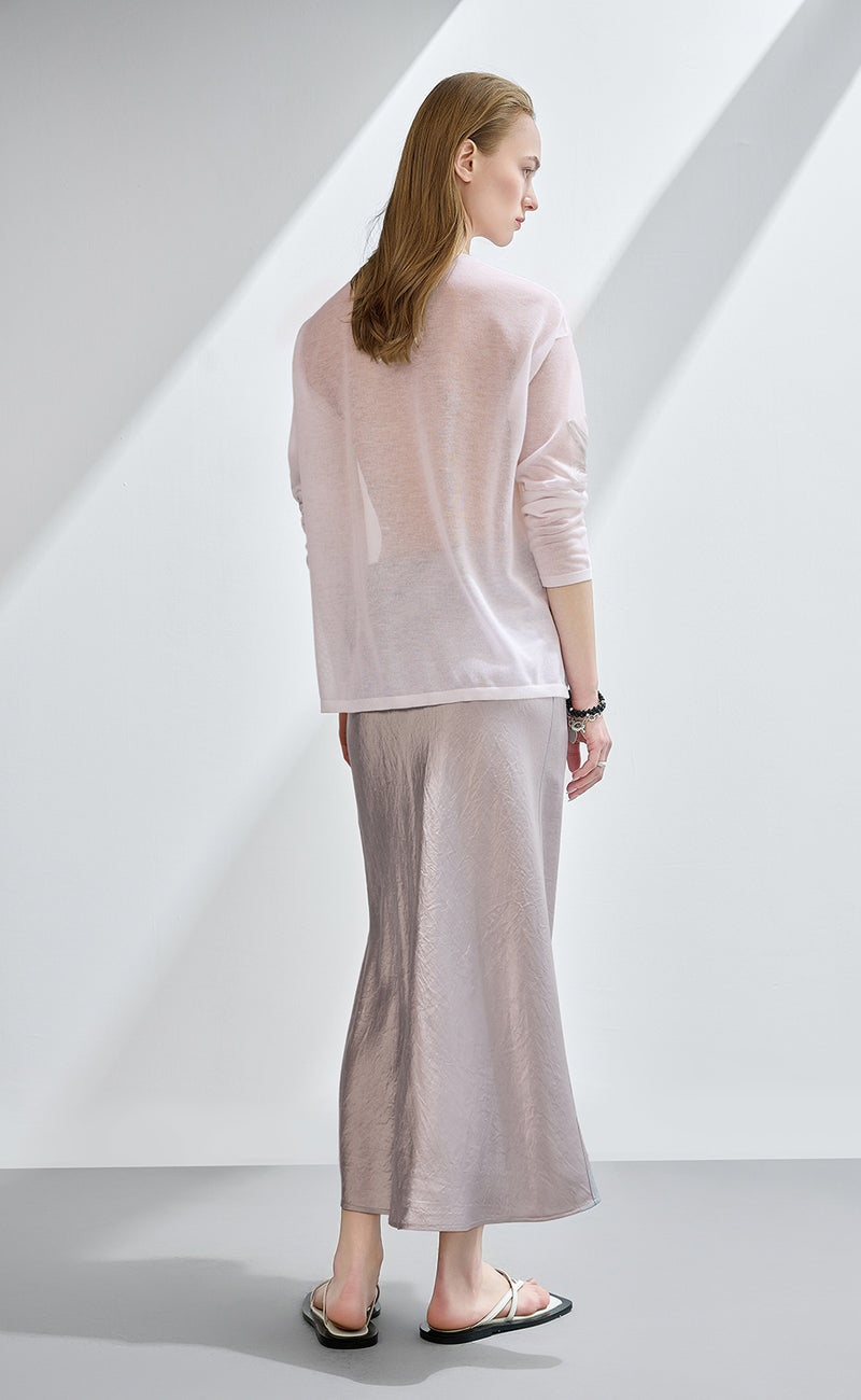 Satin Midi Skirt