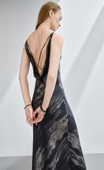 Strappy Printed Silk Midi Dress