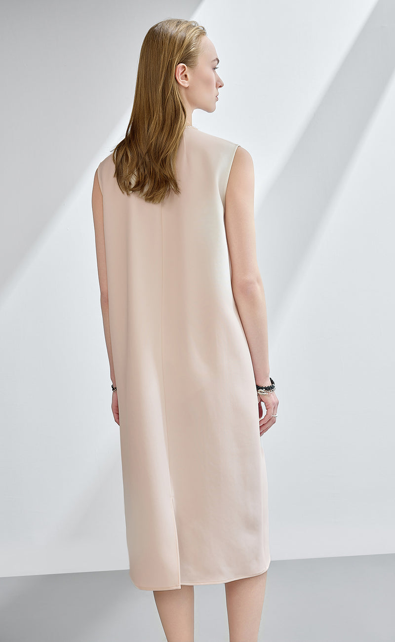 Embellishment Neck Trim Dress