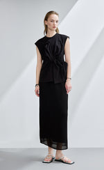 Elastic Waist Mesh Skirt