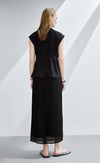 Elastic Waist Mesh Skirt