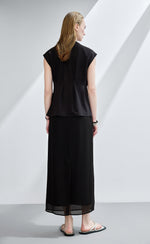 Elastic Waist Mesh Skirt