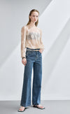 Rhinestone Wide Leg Jeans