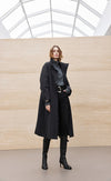 Belted Mock Neck Coat