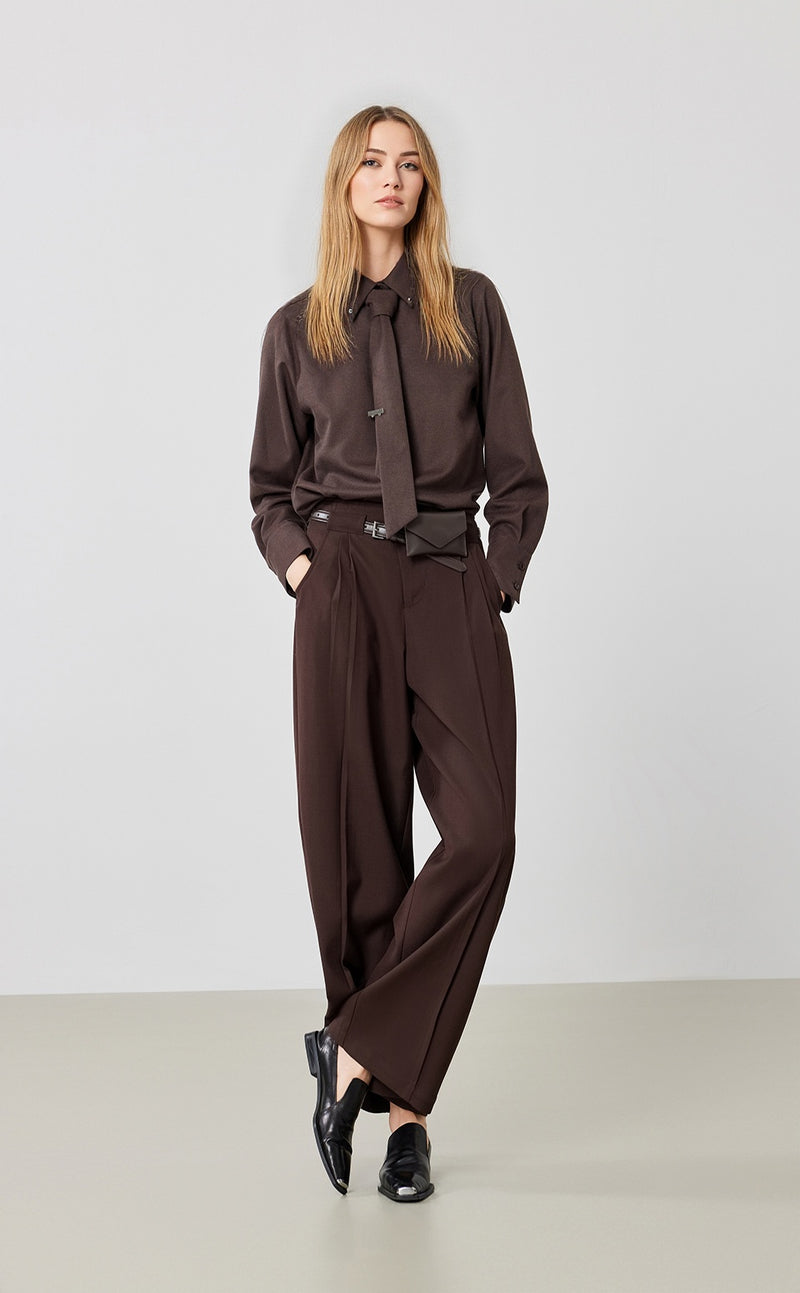 Side Pleated Pants