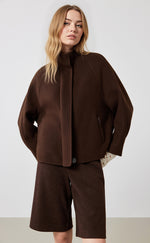 Mock Neck Wool Jacket
