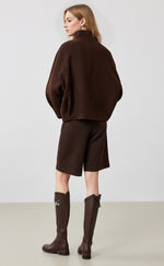 Mock Neck Wool Jacket