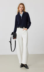 Contrast Collar Sweater