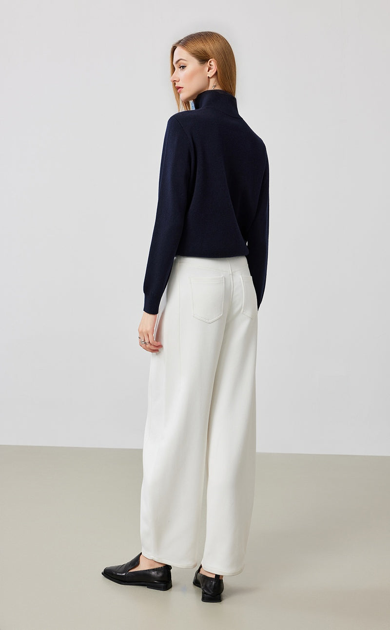 Contrast Collar Sweater