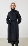 High Collar Long Wool Coat