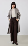 Side Button Long Wool Coat