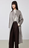 Side Button Long Wool Coat