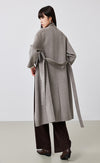 Side Button Long Wool Coat