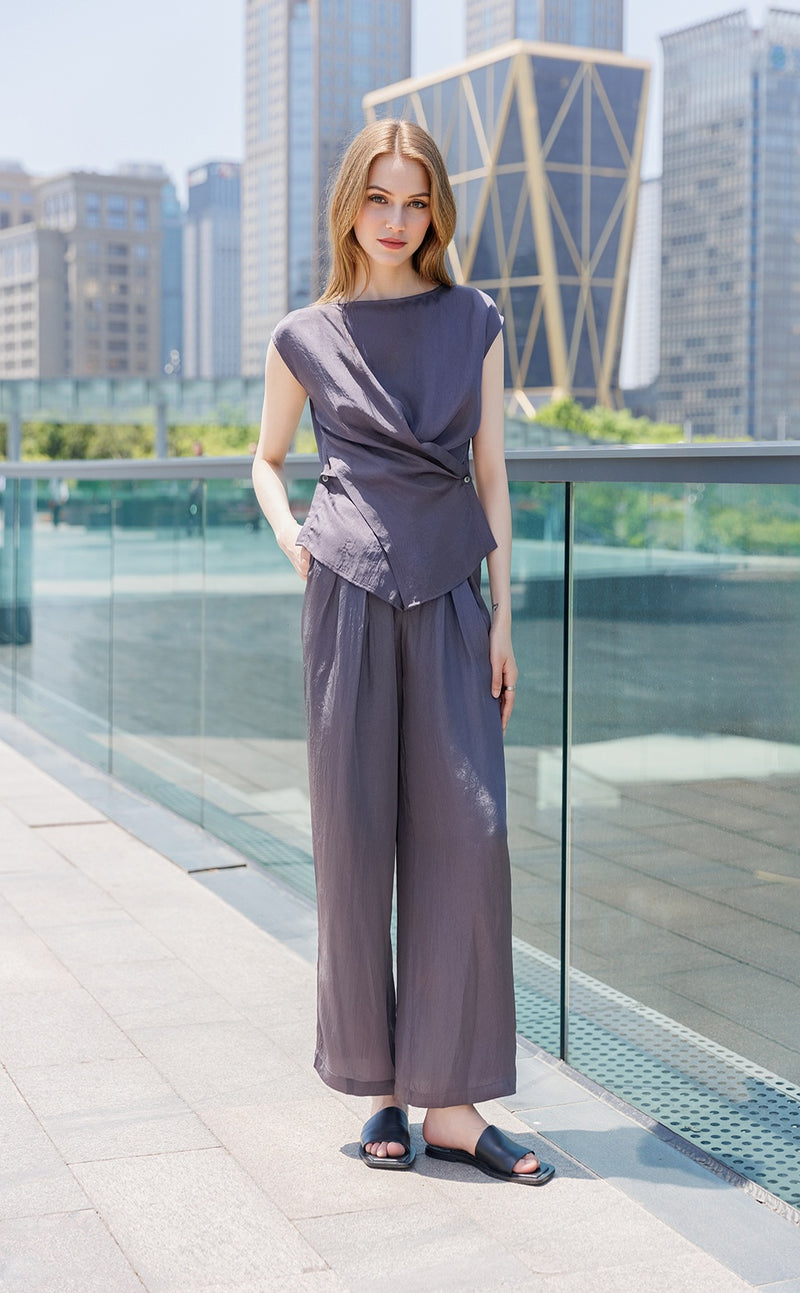 Satin Wide Leg Pants