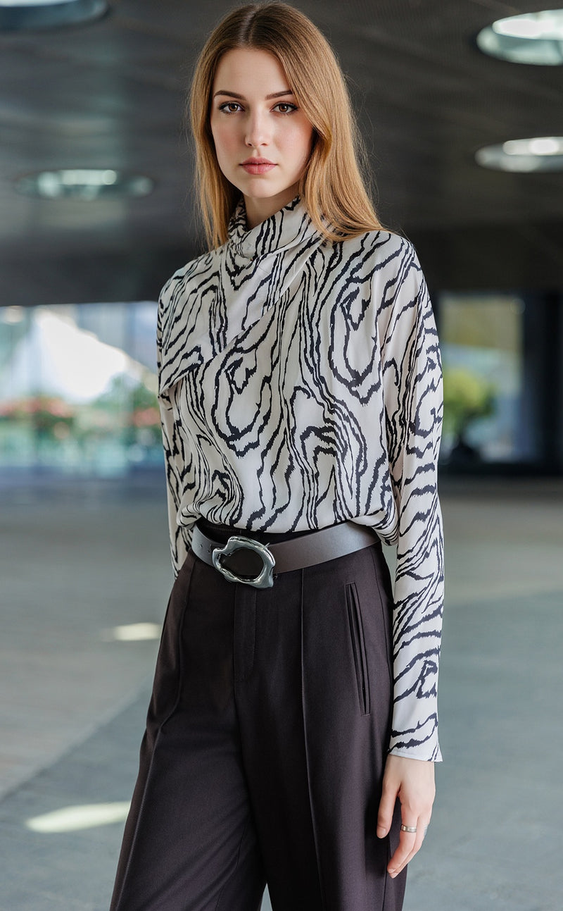 Printed silk Blouse