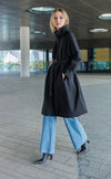 Belted Mock Neck Coat