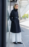 Belted Mock Neck Coat