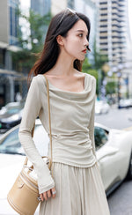 Draped Neck Top