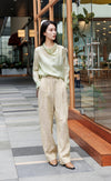 Belted Wide Leg Pants
