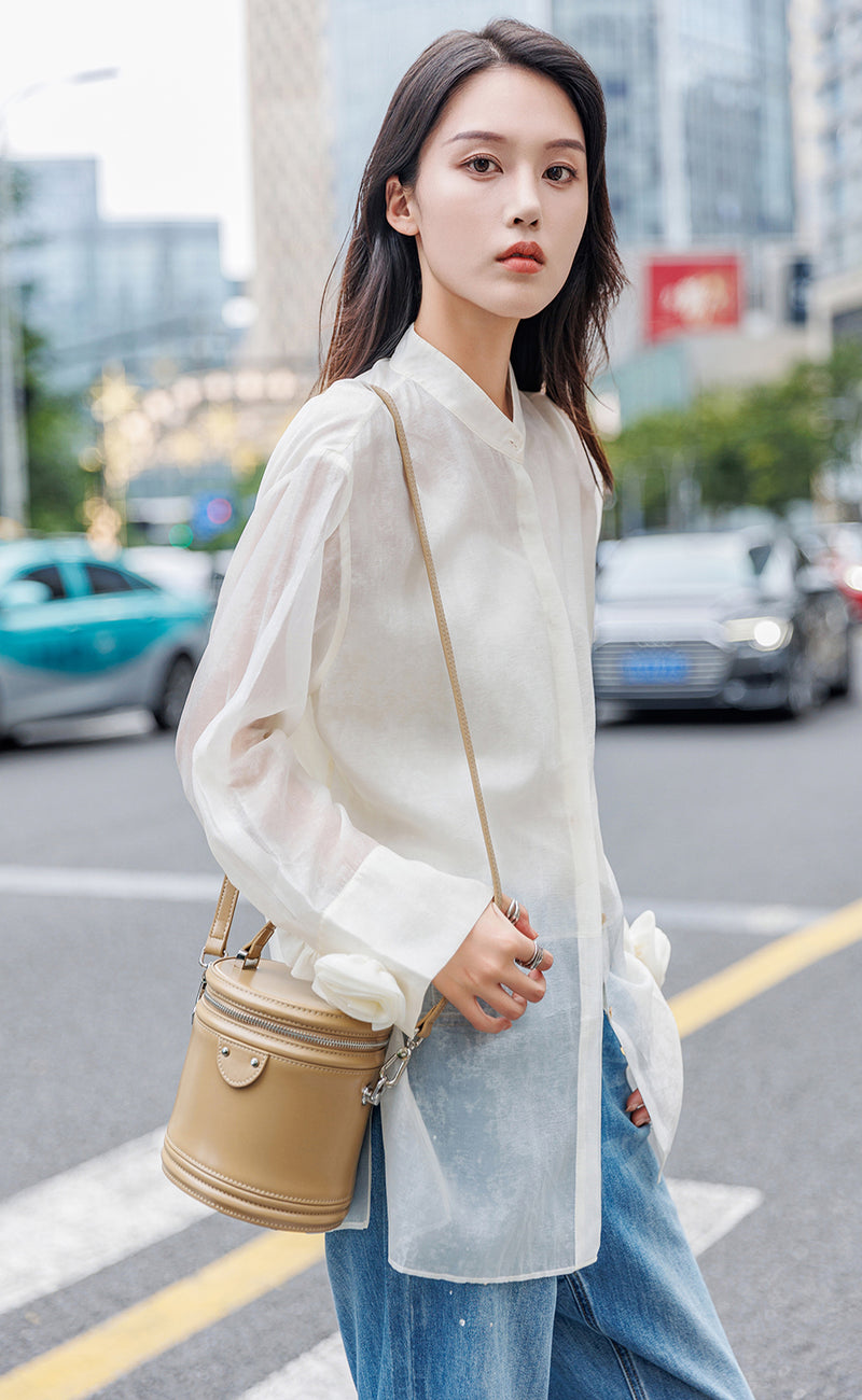 Transparent Button up Blouse