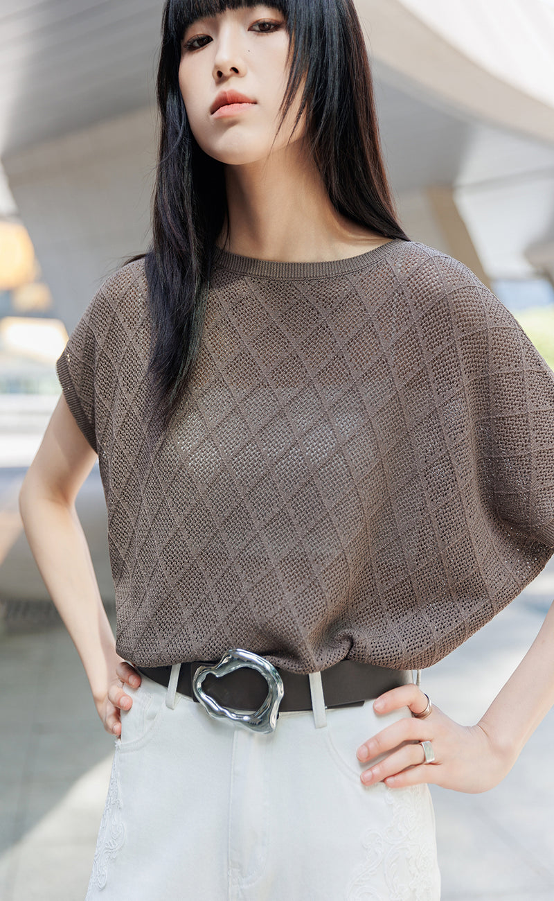 Pointelle Knit Top