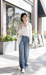 Roll Sleeve Sheer Shirt