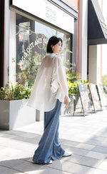 Roll Sleeve Sheer Shirt