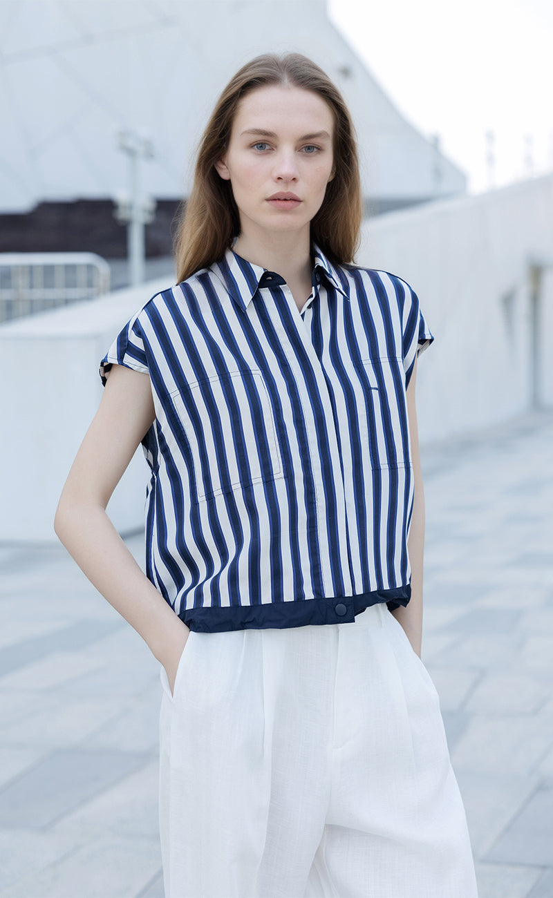 Stripe Sleeveless Shirt