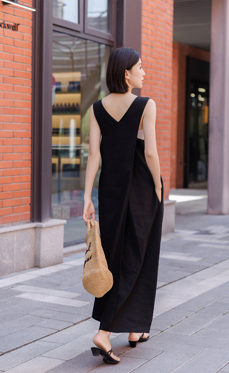 Sleeveless Linen Dress
