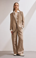 Pleated Wide Leg Linen Pants