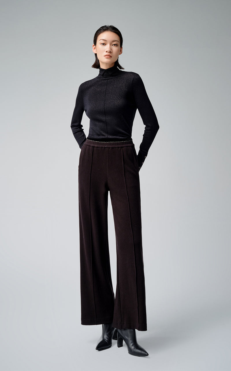 Side Placket Wide Leg Pants