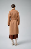 Belted Double Breast Alpaca Wool Coat