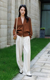 Double Waist Wide Leg Pants