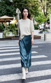 Satin A Line Skirt