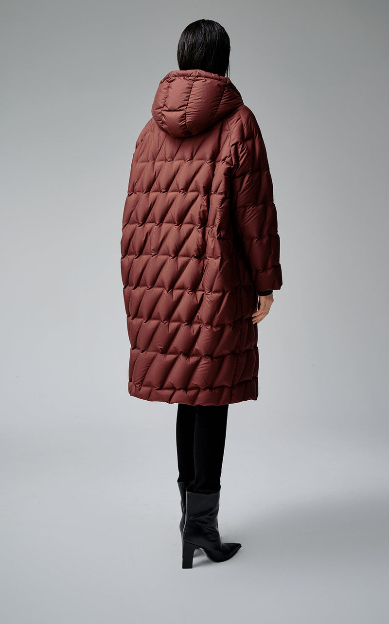 Oversized Hoodie Long Down Coat